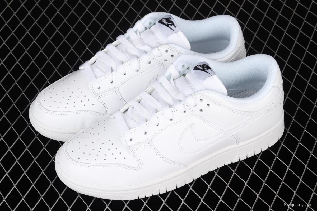 NIKE SB DUNK Low Prm pure white color SB buckle rebound fashion leisure board shoes DD1503-109