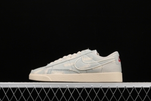 Levi's Strauss x NIKE Blazer Low LX Trail Blazers hole-breaking jeans low-side leisure sports board shoes AV9376-006