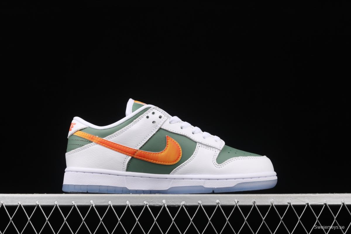 NIKE DUNK Low NY vs NY New York street basketball co-name matching white, green and orange fashion leisure board shoes DN2489-300