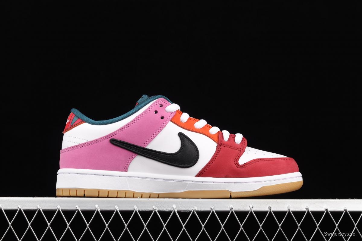 Parra x Nike SB DUNK Low Multi-Color 2021 Slam Dunk Series low-side leisure sports skateboard shoes mandarin duck color difference splicing double small hooks DH7695-2021