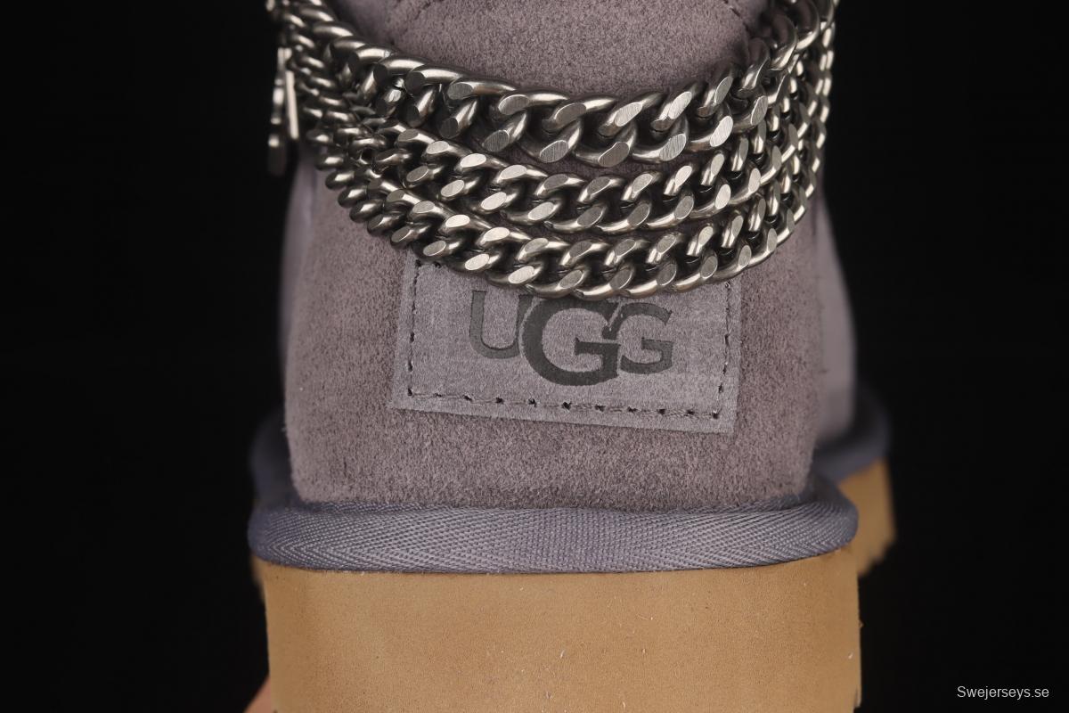 UGG Mini Bailey Button II outdoor snow boots in metal chain 1123668