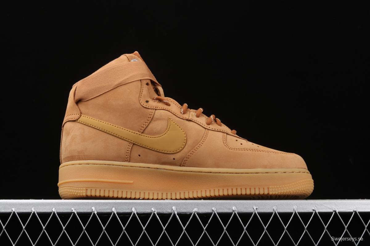 NIKE Air Force 1 High'07 2019 new wheat color high upper shoes CJ9178-200