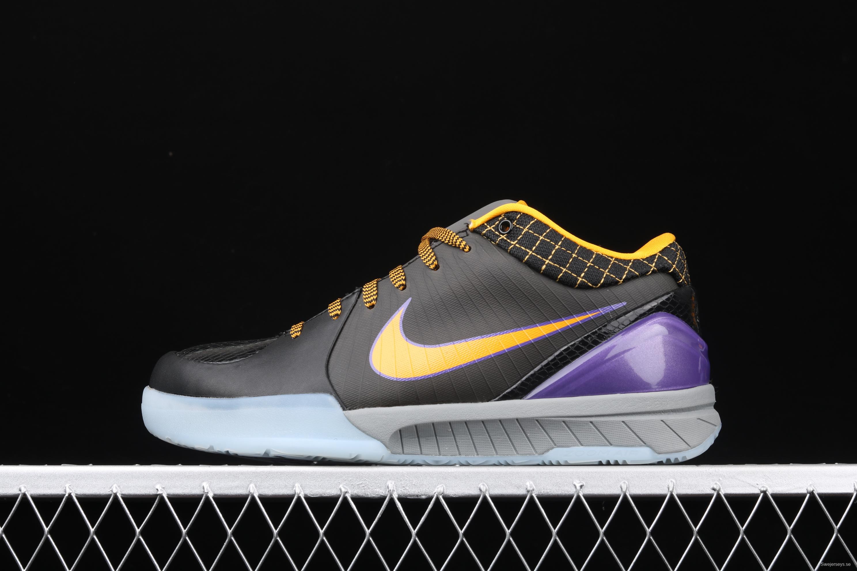 NIKE Zoom Kobe 4 Carpe Diem ZK4 Bryant fourth-generation black, yellow and purple Mamba low-top men's basketball shoes AV6339-001