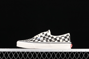 Vans Authentic black and white checkerboard shoes with low heels VN0A54F241J