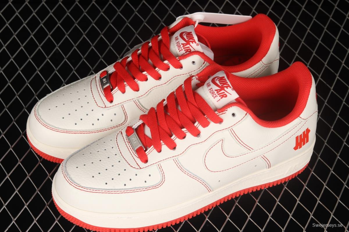 Undefeated x NIKE Air Force 1o07 Low low-top casual board shoes UN1315-801co-branded in white and red