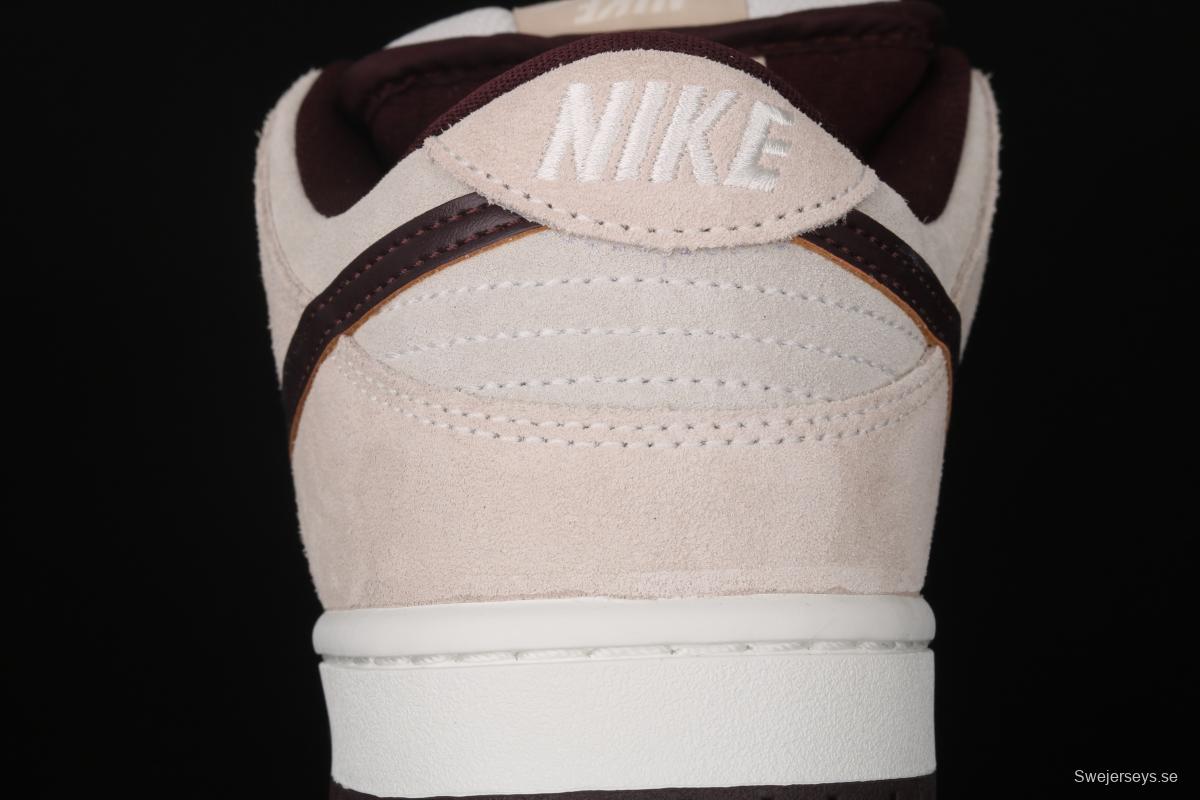 NIKE SB DUNK Low Desert Sand dark brown gray low top series leisure board shoes BQ6817-004