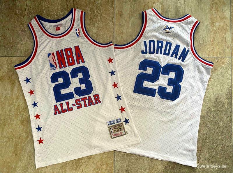 Men's Michael Jordan White Retro Classic Team Jersey