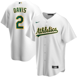 Men's Khris Davis White Home 2020 Player Team Jersey