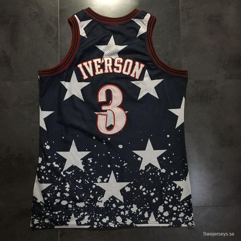 Men's Allen Iverson Black Retro Classic Team Jersey