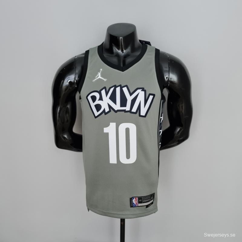 75th Anniversary Simmons #10 Brooklyn Nets City Edition Gray NBA Jersey