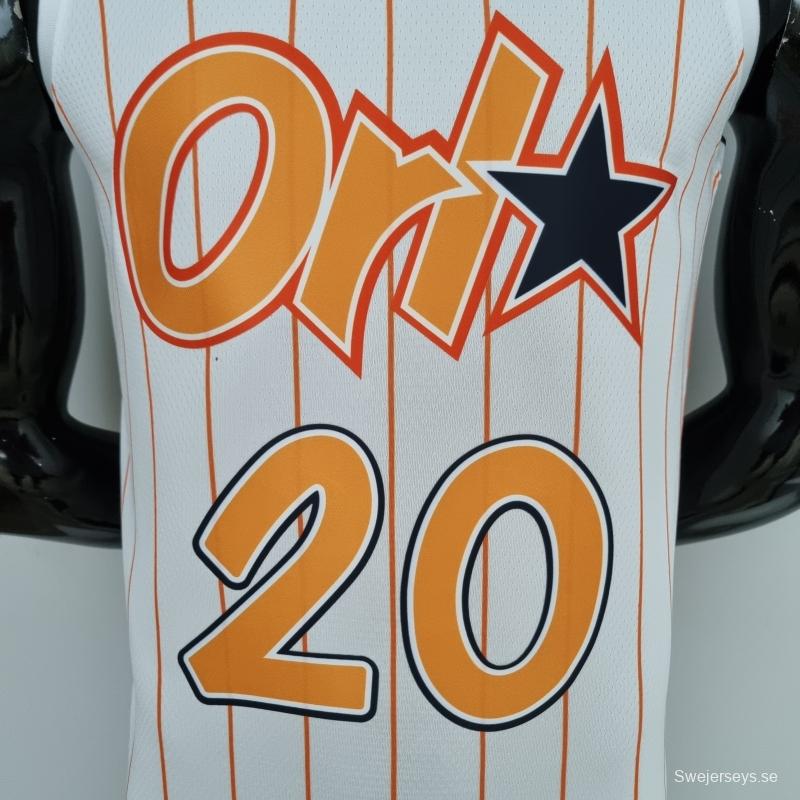 75th Anniversary Orlando Magic Fultz #20 White Orange NBA Jersey