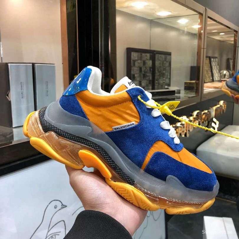 Men/Women Balenciaga Triple-S Sneaker Navy/Orange Item 6380340