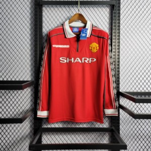 Retro Long Sleeve 98/99 Manchester United Home Jersey