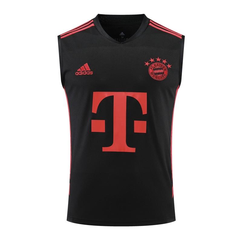 23-24 Bayern Munich Black Red Vest Jersey+Shorts