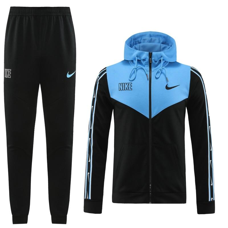 23/24 NIKE Black/Blue Full Zipper Hooide Jacket+Pants