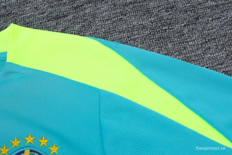 2024 Brazil Blue Short Sleeve Jersey+Shorts