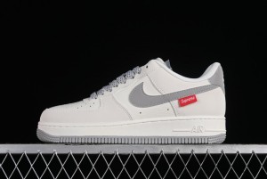 Supreme x Nike Air Force 1'07 Low Beige Casual Sneakers